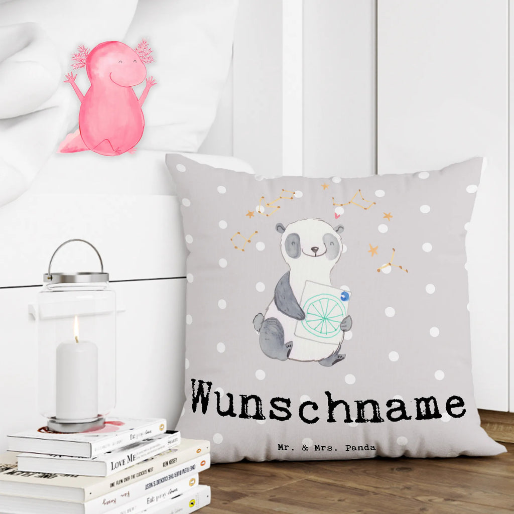 Personalised cushion panda astrology Gift, sport, hobby, giving, thank you, award, profit, athlete, constellations, Astrology, horoscope