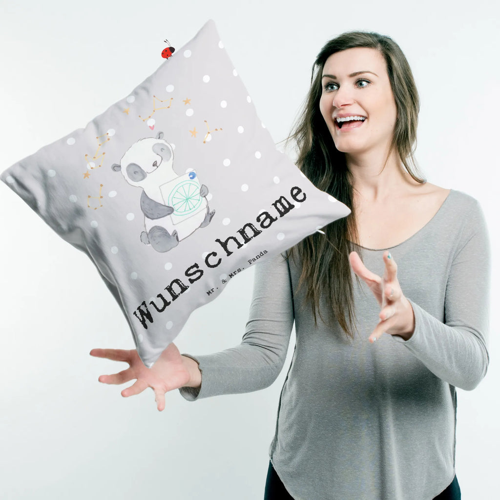 Personalised cushion panda astrology Gift, sport, hobby, giving, thank you, award, profit, athlete, constellations, Astrology, horoscope