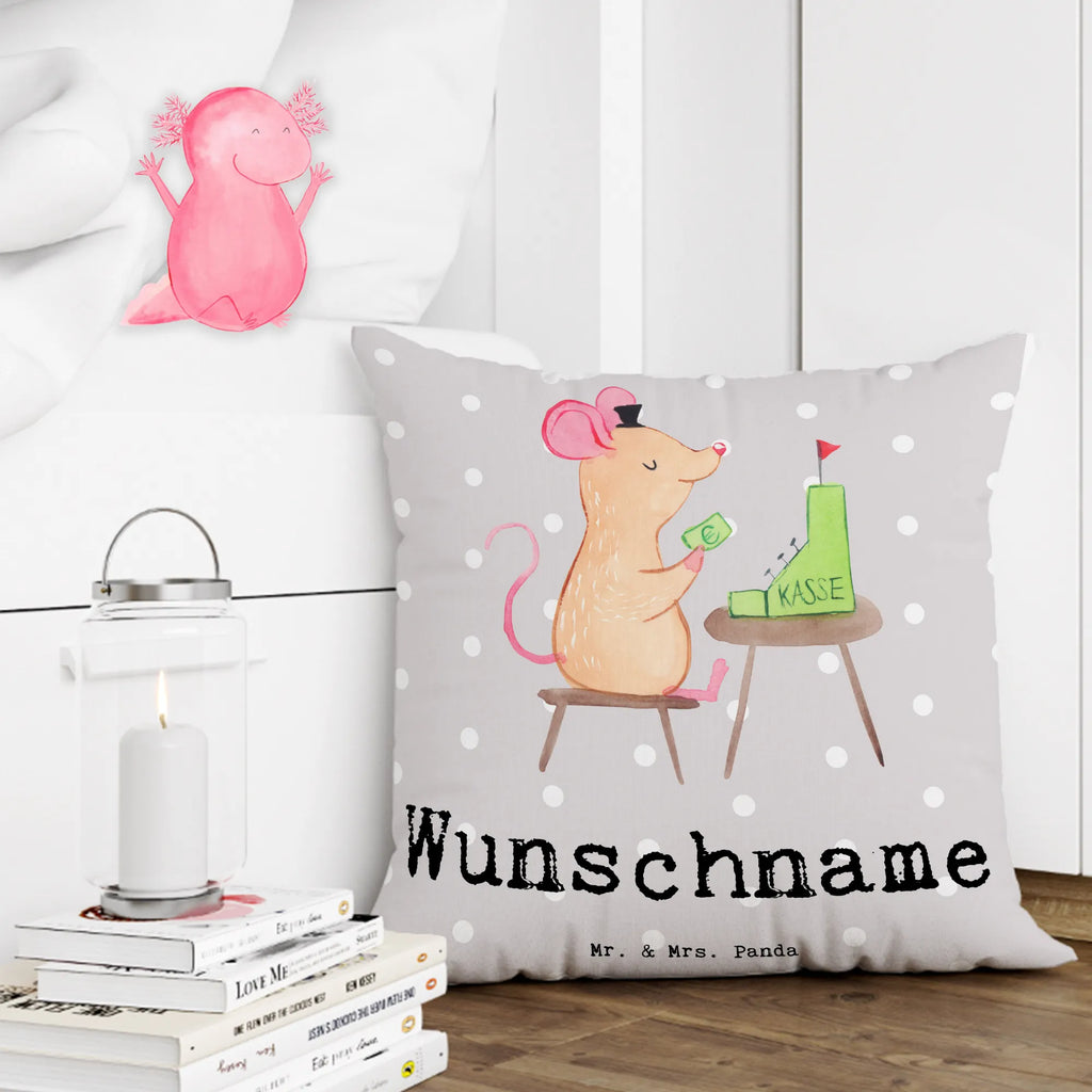 Personalised cushion cashier heart gift, gift idea, best, farewell gift, passing exam, anniversary, retirement, promotion, job start, sayings, funny, profession