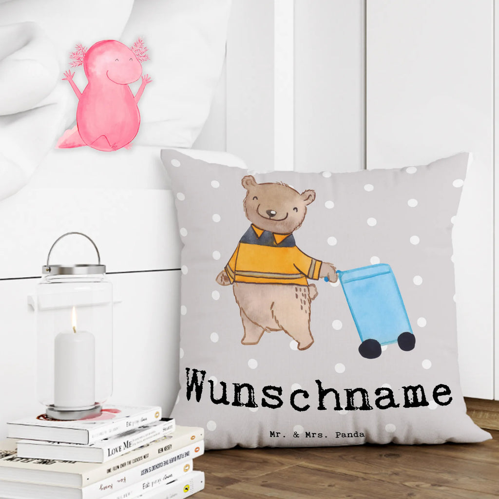 Personalised cushion Waste collector Heart gift, gift idea, best, farewell gift, passing exam, anniversary, retirement, promotion, job start, sayings, funny, profession