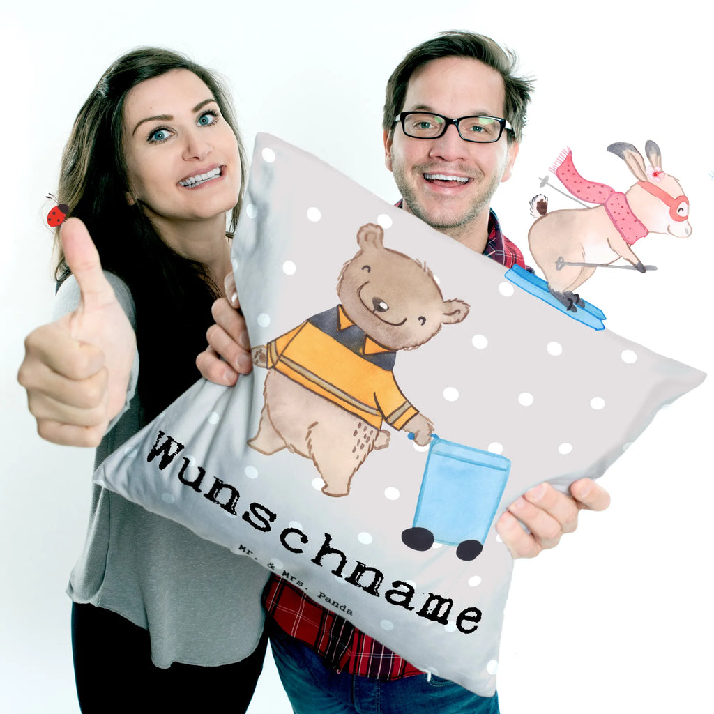 Personalised cushion Waste collector Heart gift, gift idea, best, farewell gift, passing exam, anniversary, retirement, promotion, job start, sayings, funny, profession