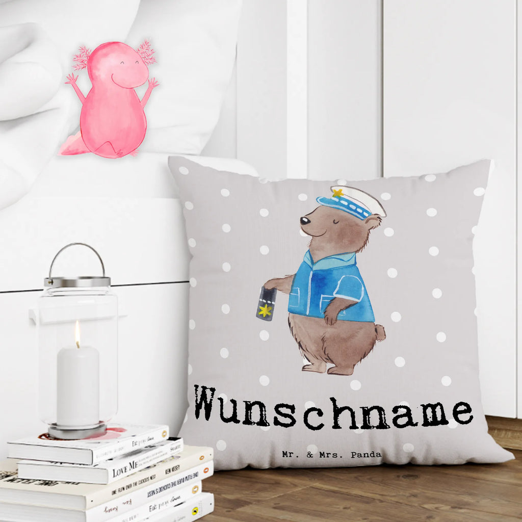 Personalised cushion Police officer Heart gift, gift idea, best, farewell gift, passing exam, anniversary, retirement, promotion, job start, sayings, funny, profession