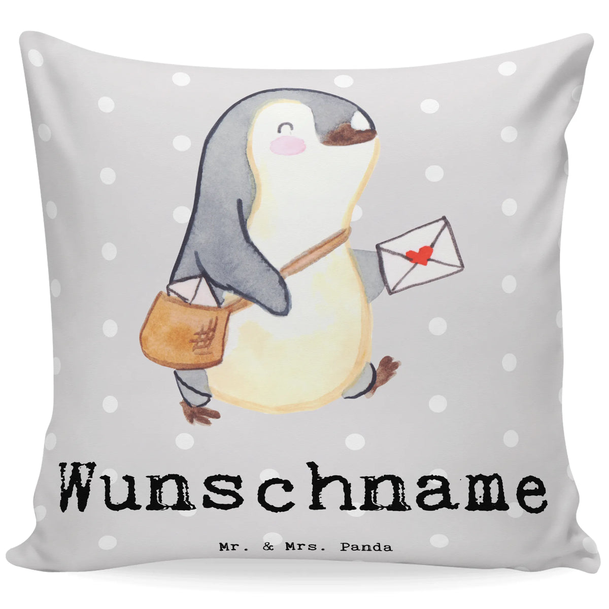 Personalised cushion postman Heart gift, gift idea, best, farewell gift, passing exam, anniversary, retirement, promotion, job start, sayings, funny, profession