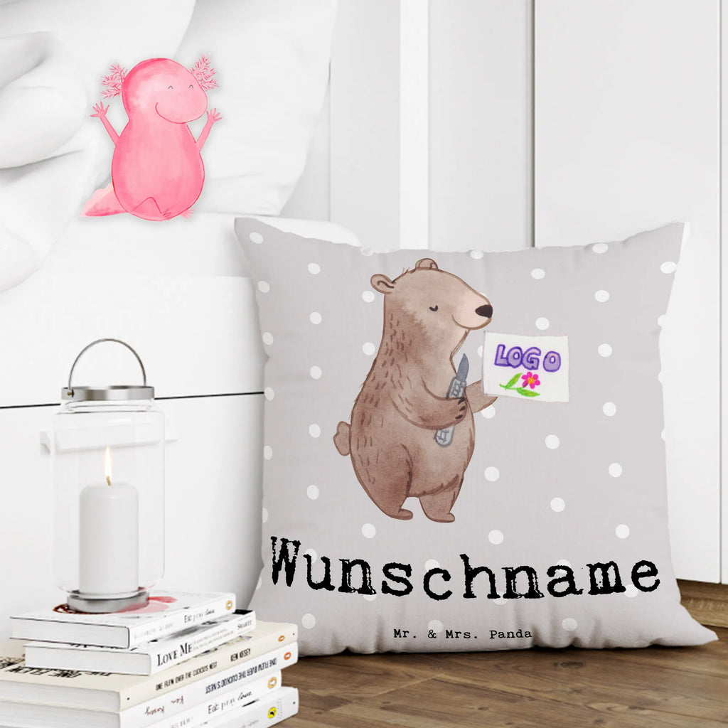 Personalised cushion Advertising Technician Heart gift, gift idea, best, farewell gift, passing exam, anniversary, retirement, promotion, job start, sayings, funny, profession