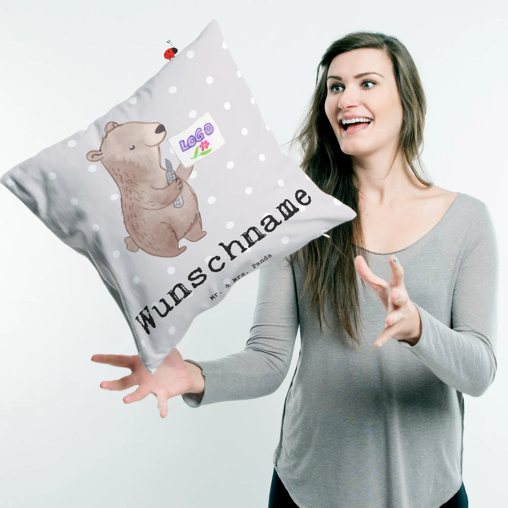 Personalised cushion Advertising Technician Heart gift, gift idea, best, farewell gift, passing exam, anniversary, retirement, promotion, job start, sayings, funny, profession