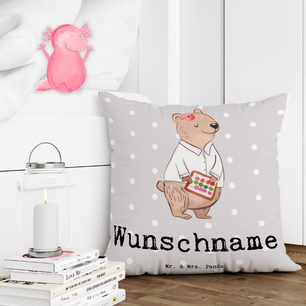 Personalised cushion bank clerk heart gift, gift idea, best, farewell gift, passing exam, anniversary, retirement, promotion, job start, sayings, funny, profession