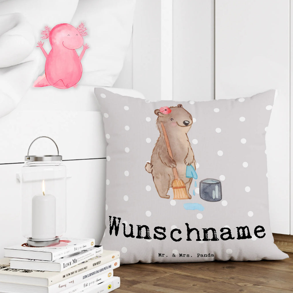 Personalizowana poduszka Sprzątaczka serce Zawód, Wykształcenie, Jubileusz, Pożegnanie, Emerytura, Kolega, Koleżanka, Prezent, Dawać, Pracownik, Współpracownik, Firma, Dziękuję, Dziękuję bardzo