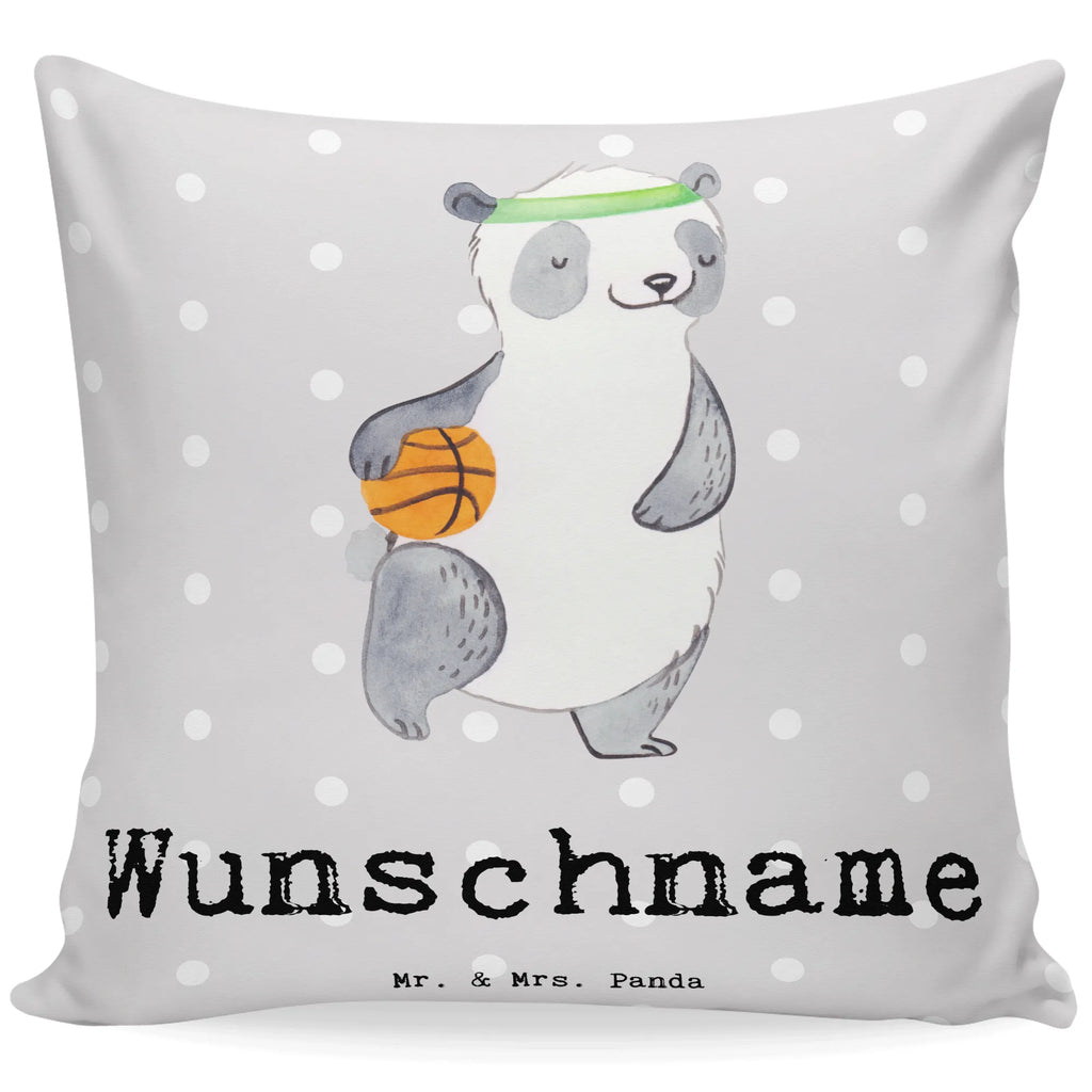 Personalised cushion panda basketball Gift, sport, hobby, giving, thank you, award, profit, athlete, basketball court, basketball club, basketball, basketball association