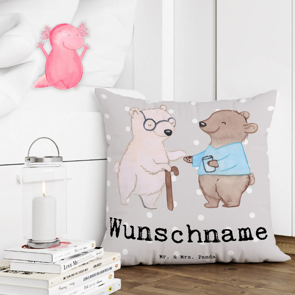 Personalised cushion Elderly Caregiver heart gift, gift idea, best, farewell gift, passing exam, anniversary, retirement, promotion, job start, sayings, funny, profession