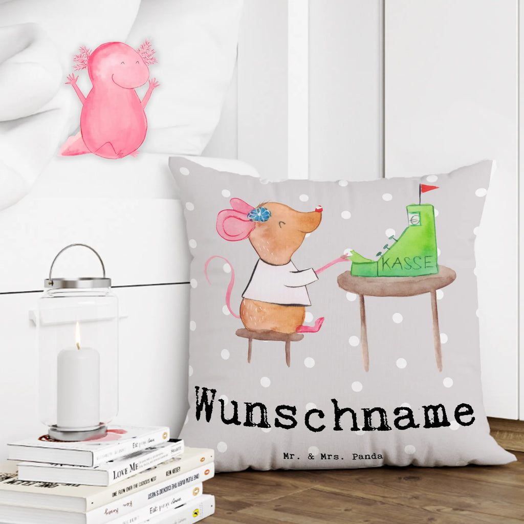 Personalizowana poduszka Kasjerka serce Zawód, Wykształcenie, Jubileusz, Pożegnanie, Emerytura, Kolega, Koleżanka, Prezent, Dawać, Pracownik, Współpracownik, Firma, Dziękuję, Dziękuję bardzo