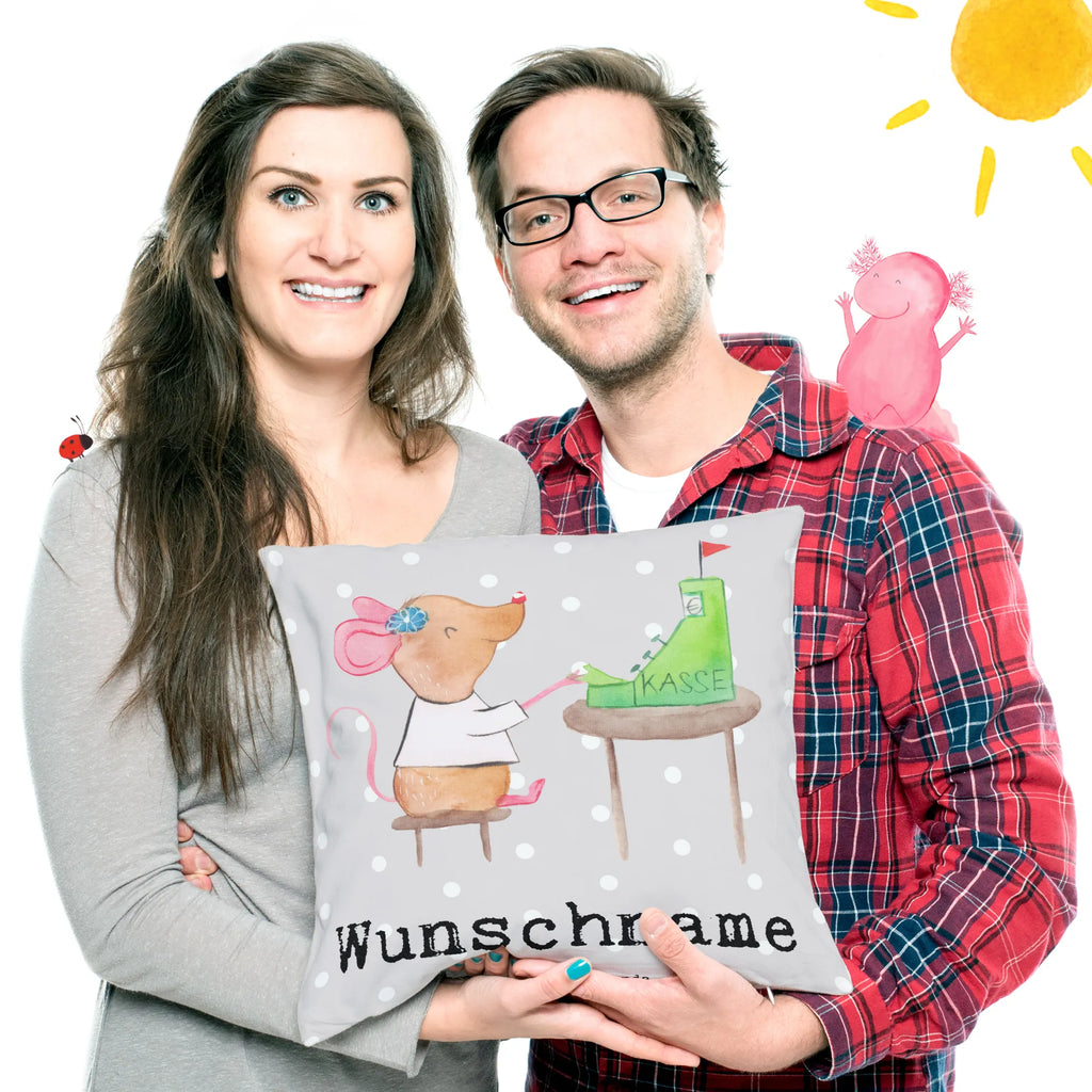 Personalizowana poduszka Kasjerka serce Zawód, Wykształcenie, Jubileusz, Pożegnanie, Emerytura, Kolega, Koleżanka, Prezent, Dawać, Pracownik, Współpracownik, Firma, Dziękuję, Dziękuję bardzo