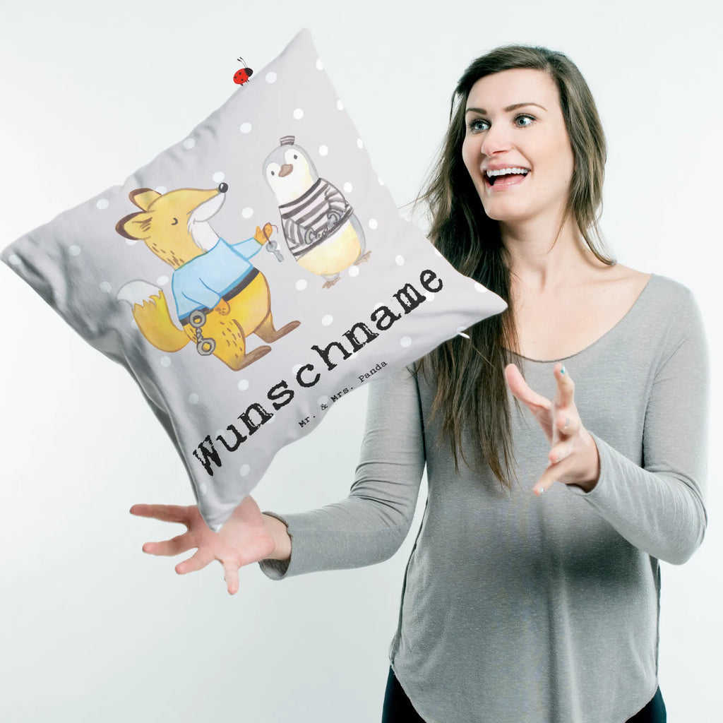 Personalised cushion corrections officer Heart gift, gift idea, best, farewell gift, passing exam, anniversary, retirement, promotion, job start, sayings, funny, profession