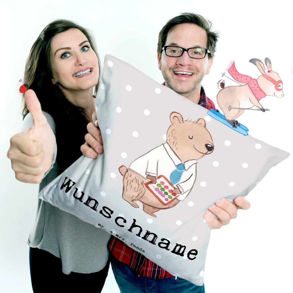 Personalisiertes Kissen Bankfachmann mit Herz Kissen, bedrucken, Kopfkissen, Wunschname, personalisiert, Name, Beruf, Ausbildung, Jubiläum, Abschied, Rente, Kollege, Kollegin, Geschenk, Schenken, Arbeitskollege, Mitarbeiter, Firma, Danke, Dankeschön, Bankfachmann, Bänker, Bankberater, Bankangestellter