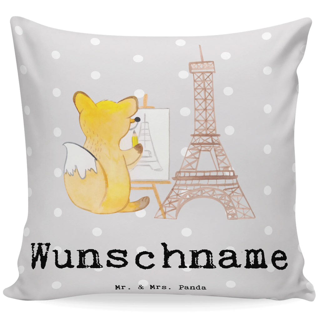 Personalisiertes Kissen Fuchs Urban sketching Kopfkissen, Bedrucken, Kissen, Name, Wunschname, Personalisiert, Geschenk, Schenken, Sport, Sportart, Hobby, Danke, Dankeschön, Auszeichnung, Gewinn, Sportler, Urban Sketching, Malen, Zeichnen, Künstler, Zeichenschule