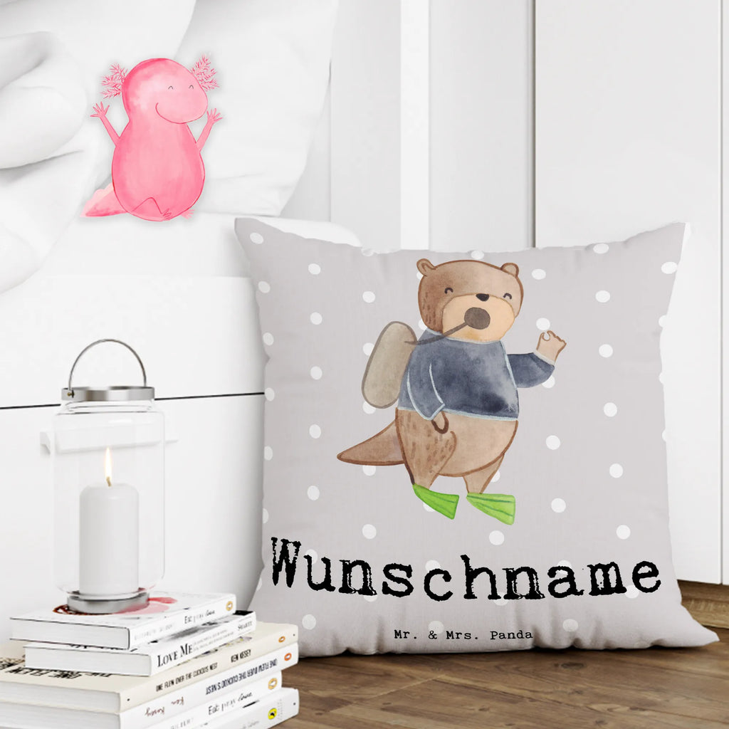 Personalised cushion Diving Instructor Heart gift, gift idea, best, farewell gift, passing exam, anniversary, retirement, promotion, job start, sayings, funny, profession