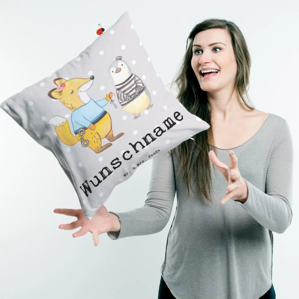 Personalizowana poduszka strażniczka więzienna serce Zawód, Wykształcenie, Jubileusz, Pożegnanie, Emerytura, Kolega, Koleżanka, Prezent, Dawać, Pracownik, Współpracownik, Firma, Dziękuję, Dziękuję bardzo