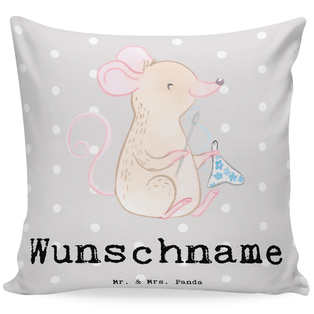 Personalised cushion Mouse Sew Gift, sport, hobby, giving, thank you, award, profit, athlete, creative hobby, sewing machine, sewing class, DIY, Sewing