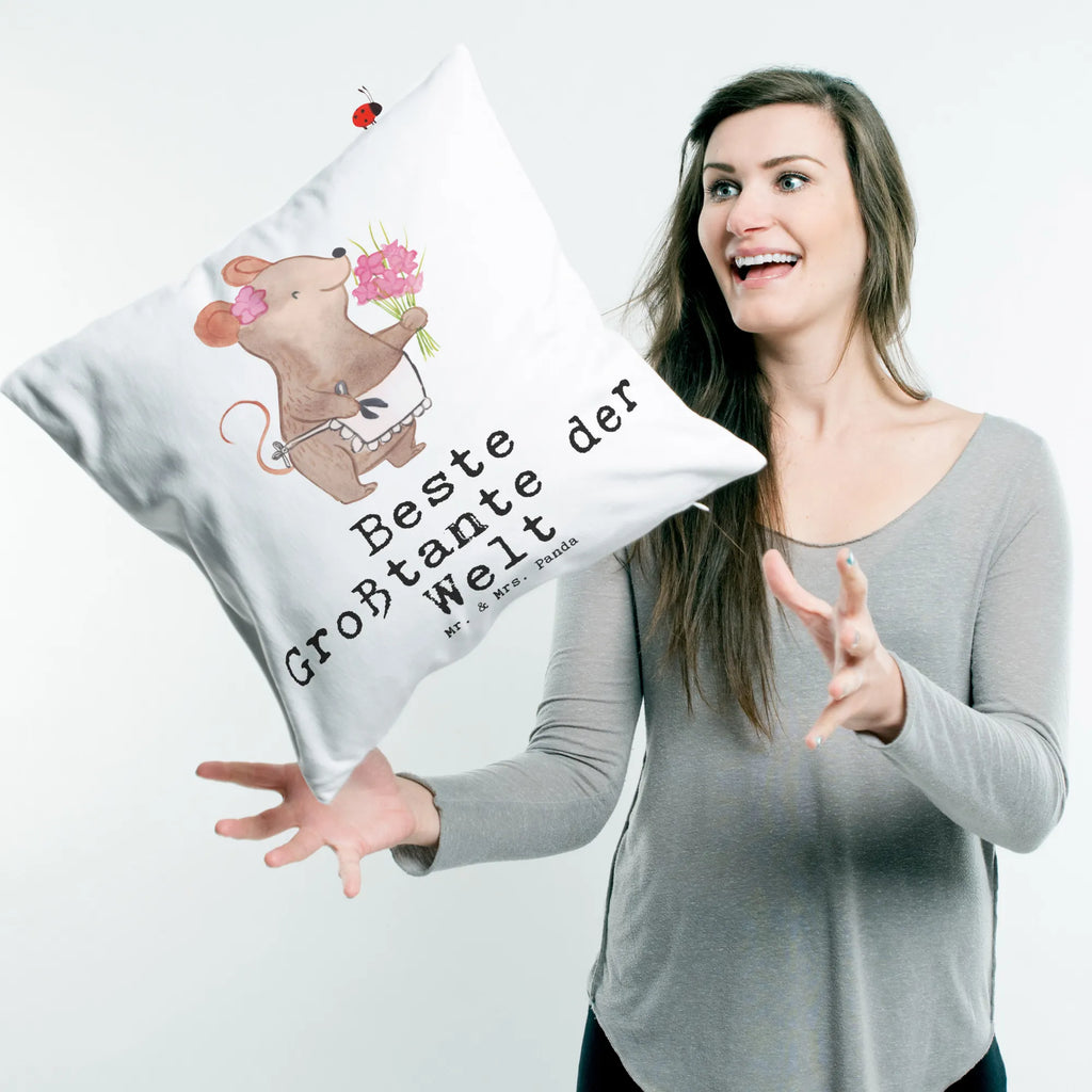 Cushion Mouse Best Great Aunt in the World pad, bed, couch, settee, soft, bedroom, Pillow, sofa, pillows, 40x40, pillow case, 40 x 40, fluffy, cushion, for, thank you, gift, giving, birthday, birthday present, gift idea, souvenir, make you happy, gift tip, trifle, niece, big, favorite aunt, best, Great aunt, nephew, aunt, sister, great aunt, aunts, family