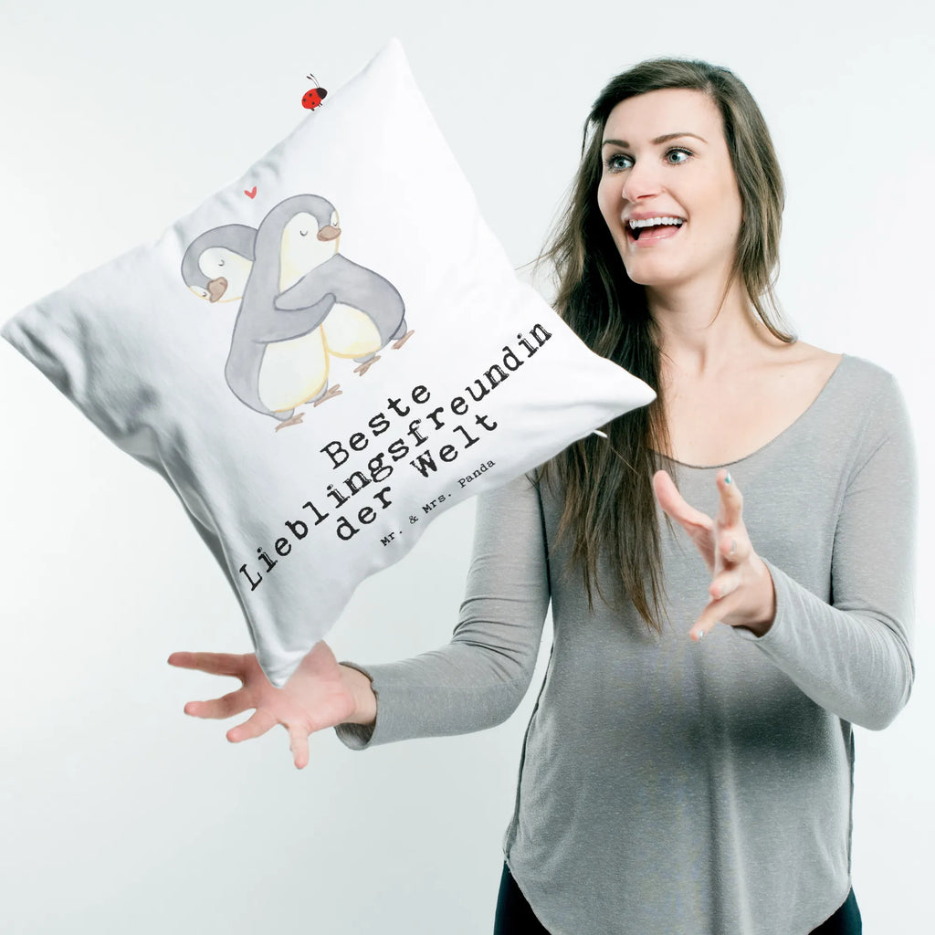 Cushion penguin Best favorite friend in the world pillows, pad, 40x40, cushion, sofa, couch, bed, pillow case, settee, fluffy, bedroom, Pillow, 40 x 40, soft, for, thank you, gift, giving, birthday, birthday present, gift idea, souvenir, make you happy, gift tip, heart, favorite person, partner, love, bae, girlfriend, best friend, Favorite friend, darling