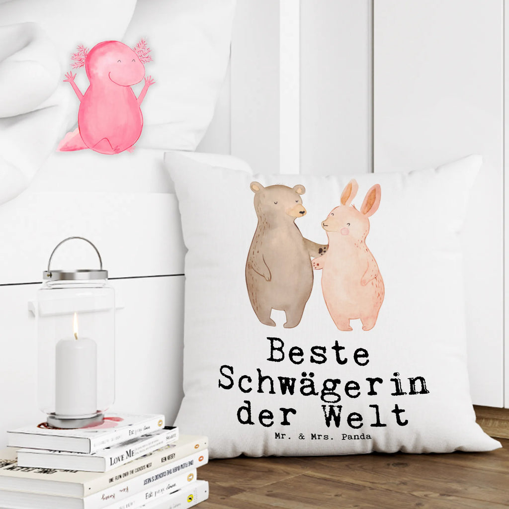 Cushion Hare Best sister in law in the world bedroom, soft, fluffy, pillows, couch, bed, 40x40, sofa, pillow case, cushion, settee, Pillow, pad, 40 x 40, for, thank you, gift, giving, birthday, birthday present, gift idea, souvenir, make you happy, gift tip, sister-in-law, brother, relatives, sister, family, wife, partner, Sister-in-law, husband, married
