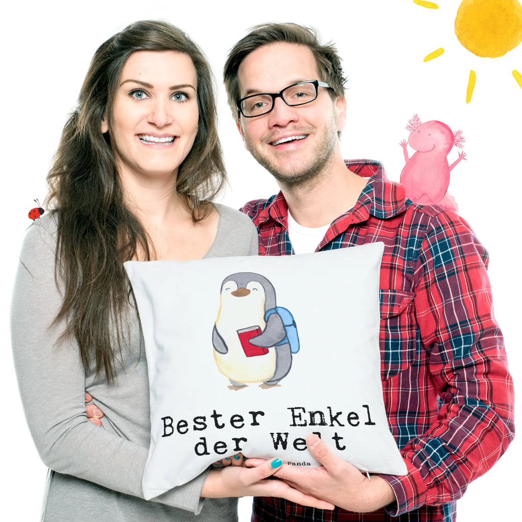40x40 Kissen Pinguin Bester Enkel der Welt Kissenhülle 40x40, Sofakissen, Zierkissen, Kopfkissen, Kopfkissen 40x40, Dekokissen 40x40, Kissenhülle, Kissen, Dekokissen, Kissenbezüge, Kissenbezug 40x40, Kissen 40x40 Waschbar, Motivkissen, Dekokissen Sofa, Kissen 40x40, sofakissen, sitzkissen, Couchkissen, Sofakissen 40x40, für, Dankeschön, Geschenk, Schenken, Geburtstag, Geburtstagsgeschenk, Geschenkidee, Danke, Bedanken, Mitbringsel, Freude machen, Geschenktipp, Kind von Tochter, Enkelkind, Oma, Enkel, Enkelsohn, Taufe, Opa, Großsohn, Kind von Sohn