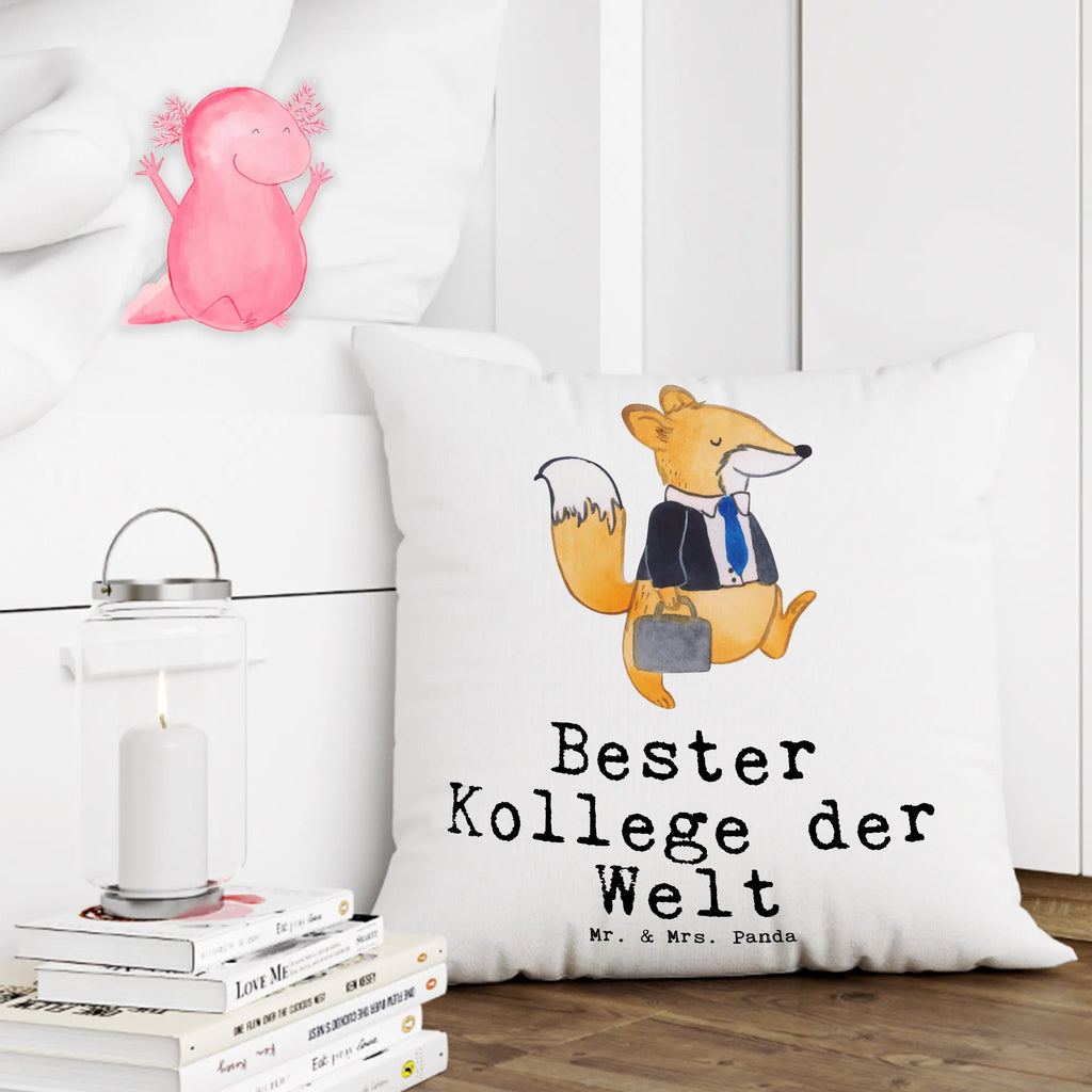 Cushion Fox Best colleague in the world pad, soft, bedroom, cushion, couch, bed, fluffy, 40 x 40, Pillow, settee, 40x40, pillows, pillow case, sofa, for, thank you, gift, giving, birthday, birthday present, gift idea, souvenir, make you happy, gift tip, office, retirement, fellow worker, employee, work, farewell gift, colleague, Work colleague, profession