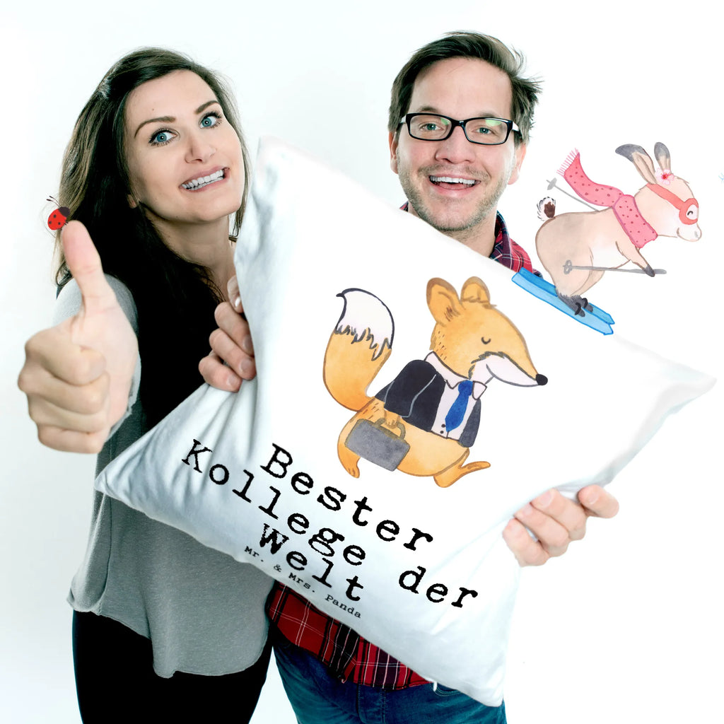 Cushion Fox Best colleague in the world pad, soft, bedroom, cushion, couch, bed, fluffy, 40 x 40, Pillow, settee, 40x40, pillows, pillow case, sofa, for, thank you, gift, giving, birthday, birthday present, gift idea, souvenir, make you happy, gift tip, office, retirement, fellow worker, employee, work, farewell gift, colleague, Work colleague, profession