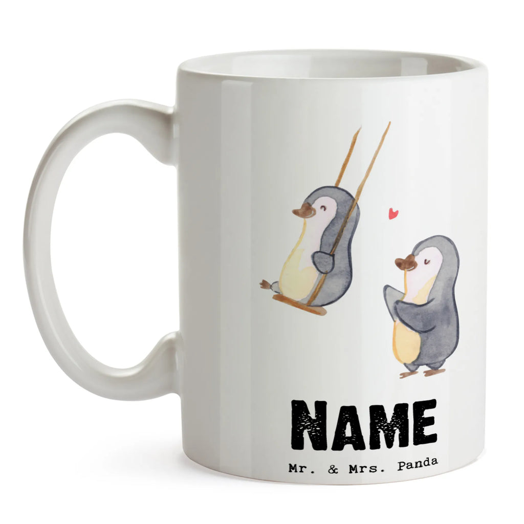 Personalised cup penguin Best godmother in the world for, thank you, gift, giving, birthday, birthday present, gift idea, souvenir, make you happy, gift tip, nephew, christening partner, baptism, godfather aunt, Godmother, niece, family, little thing, favorite aunt