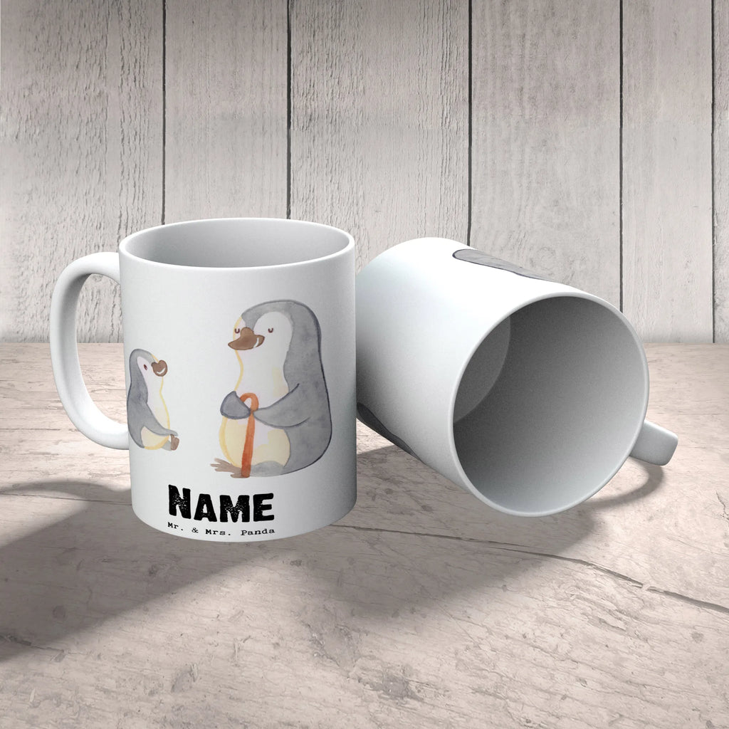 Personalisierte Tasse Pinguin Bester Großvater der Welt Personalisiert, Namenstasse, Drucken, Tasse mit Namen, Personalisierte Tasse, Wunschname, Namen, Tasse, Geschenkidee, Geschenk, Schenken, Mitbringsel, Geburtstag, Geburtstagsgeschenk, für, Danke, Dankeschön, Bedanken, Freude machen, Geschenktipp, Enkelkind, Bester, Kleinigkeit, Opa, Oppi, Grossvater, Großeltern, Enkelin, Oppa, Großvater, Enkel, Opi. Großpapa