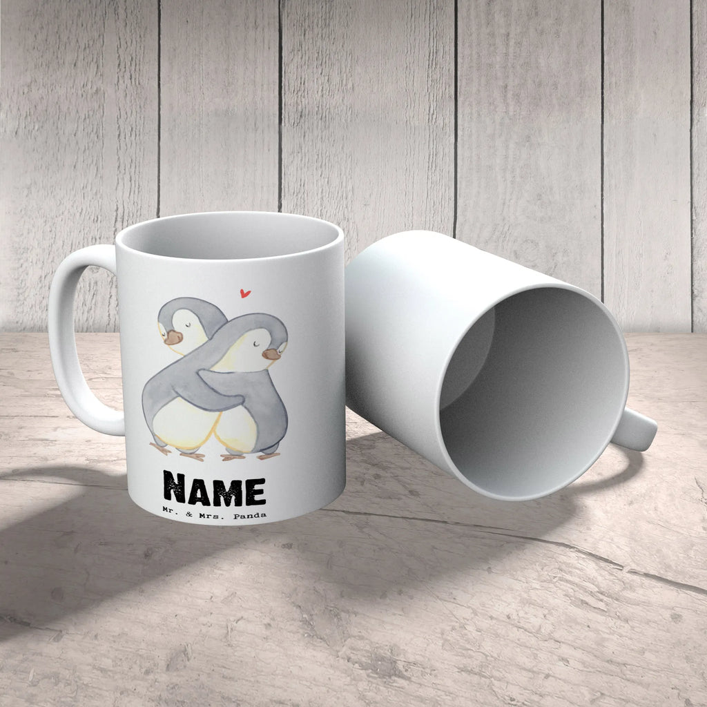 Personalised cup penguin Best life partner in the world for, thank you, gift, giving, birthday, birthday present, gift idea, souvenir, make you happy, gift tip, wife, love, girlfriend, wedding anniversary, husband, boyfriend, Life partner, in love, spouse, partner