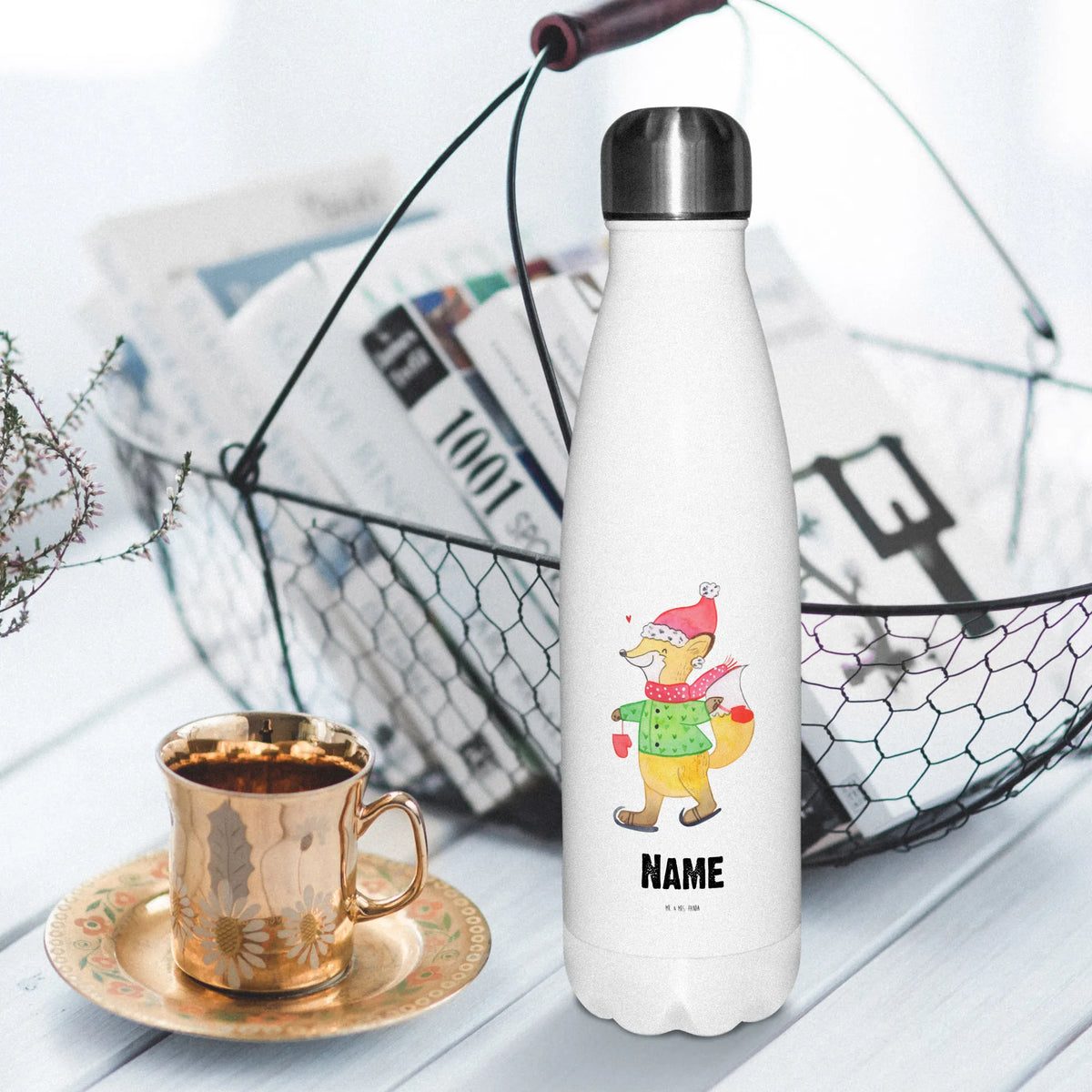 Personalisierte Thermosflasche Fuchs  Schlittschuhe Isolierflasche personalisiert, Personalisierte Sportflasche, Sportflasche personalisiert, Personalisierte Thermosflasche, Thermoflasche Personalisiert, Personalisierte Thermoskanne, Personalisierte Edelstahlflasche, Thermosflasche personalisiert, Personalisierte Trinkflasche Edelstahl, Getränkeflasche Personalisiert, Personalisierte Wasserflasche, Trinkflasche personalisiert Edelstahl, Personalisierte Trinkflasche, Trinkflasche personalisiert, Wasserflasche personalisiert, Weihnachten, Winter, Weihnachtsdeko, Nikolaus, Advent, Heiligabend, Wintermotiv, Weihnachtsmann, Tannenbaum, Weihnachtszeit, Weihnachtsbaum, Weihnachtstage