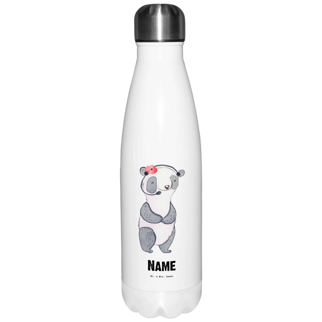 Personalised insulated bottle panda Best colleague in the world for, thank you, gift, giving, birthday, birthday present, gift idea, souvenir, make you happy, gift tip, job, work, fellow worker, colleague, office, girlfriend, retirement, farewell gift, Work colleague, co-worker