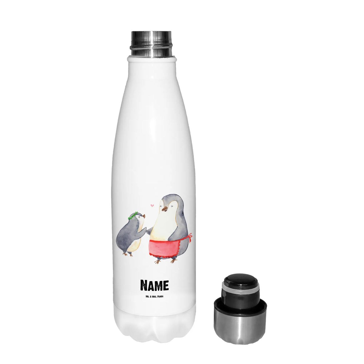 Personalised insulated bottle penguin Best mom in the world for, thank you, gift, giving, birthday, birthday present, gift idea, souvenir, make you happy, gift tip, Ma, Son, Mommy, Super Mom, Thank You, Mama, Mother, Mutti, Best, Best Mom, Daughter, Mother's Day