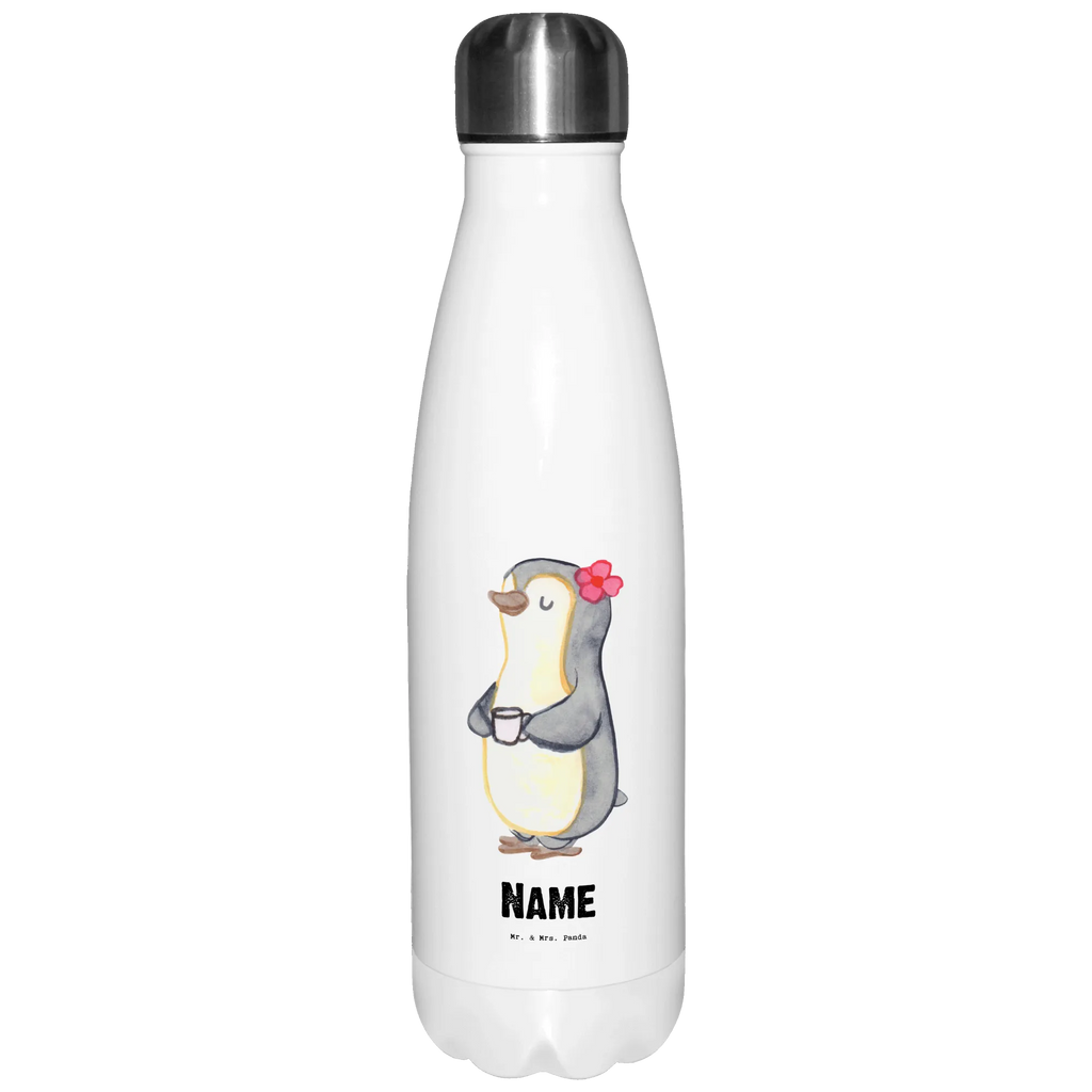 Personalised insulated bottle penguin Best mother in law in the world for, thank you, gift, giving, birthday, birthday present, gift idea, souvenir, make you happy, gift tip, spouse&#39;s mother, mother, mom, mother-in-law, by marriage, Mother-in-law, parents-in-law