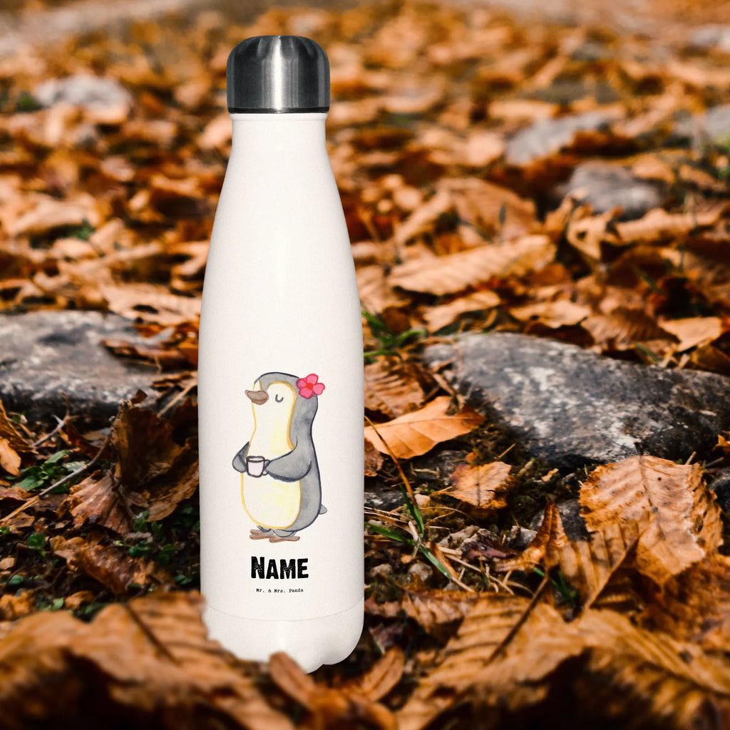 Personalised insulated bottle penguin Best mother in law in the world for, thank you, gift, giving, birthday, birthday present, gift idea, souvenir, make you happy, gift tip, spouse&#39;s mother, mother, mom, mother-in-law, by marriage, Mother-in-law, parents-in-law
