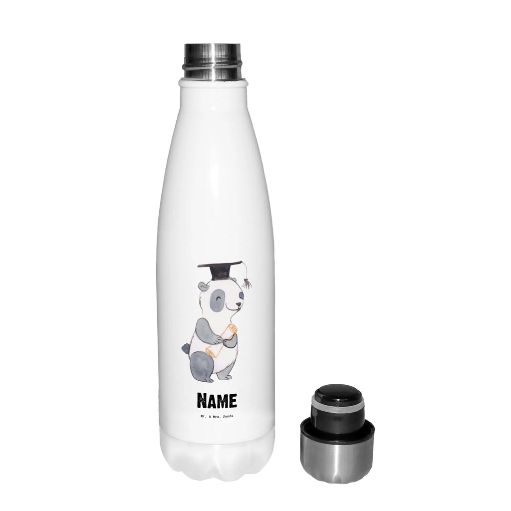 Personalised insulated bottle penguin Best student in the world for, thank you, gift, giving, birthday, birthday present, gift idea, souvenir, make you happy, gift tip, college, model student, fun, university, student, funny, study, students, graduation, daughter, alumni