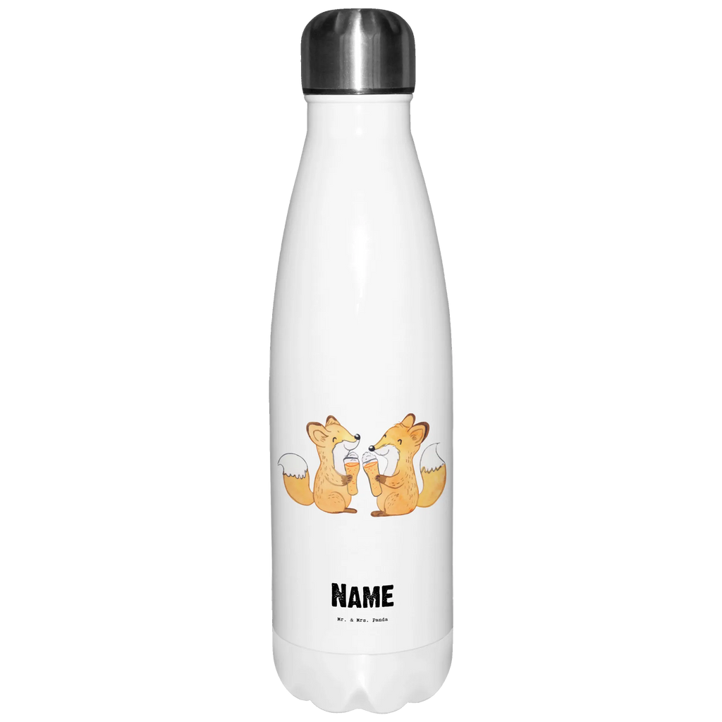 Personalised insulated bottle Fox Best Half Brother in the World for, thank you, gift, giving, birthday, birthday present, gift idea, souvenir, make you happy, gift tip, step brother, step, step siblings, best, family, brother, son, brudi, present, siblings, Half brother, trifle, brother heart, sister