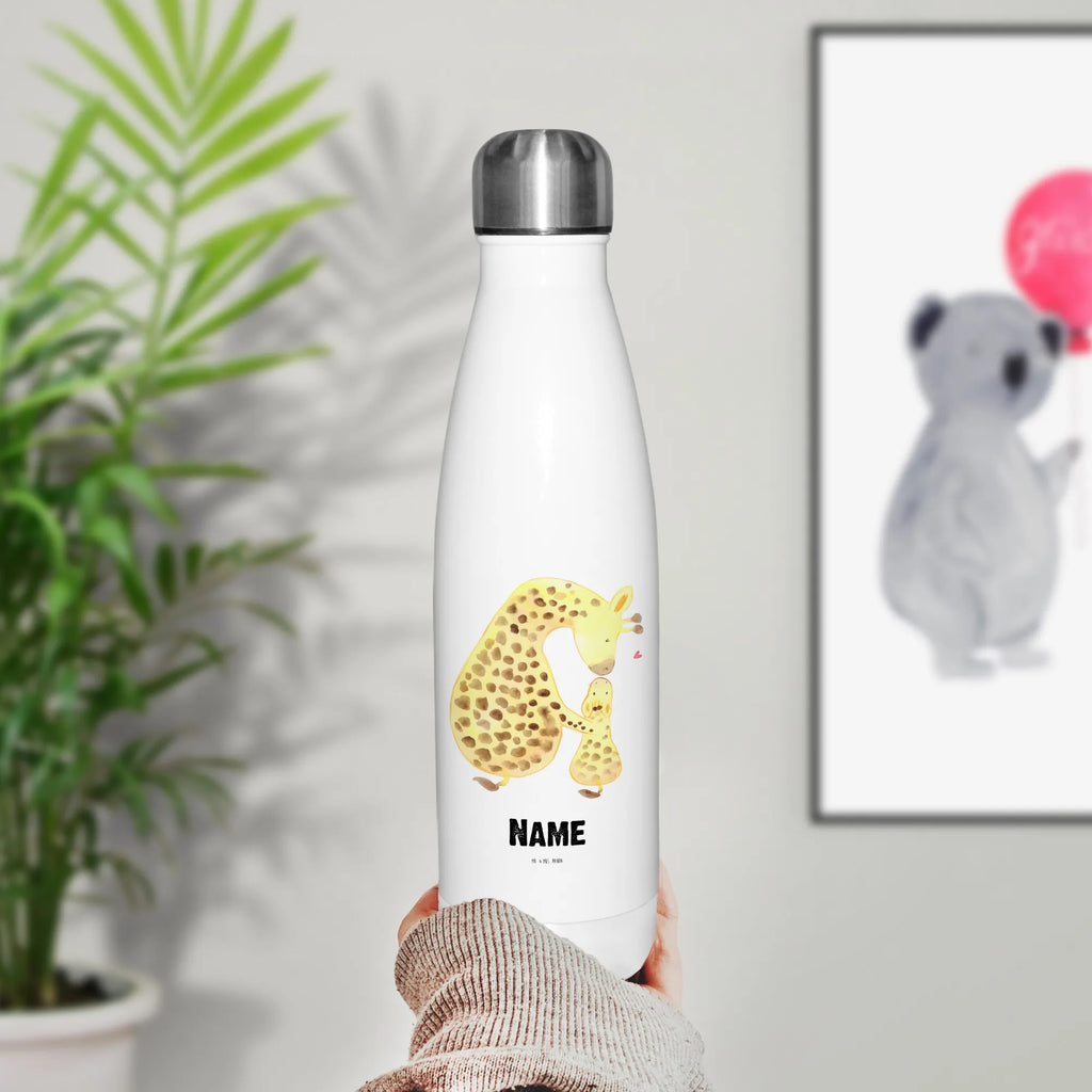 Personalised insulated bottle giraffe child Africa, giraffe, son, favourite person, daughter, mum, child, mother