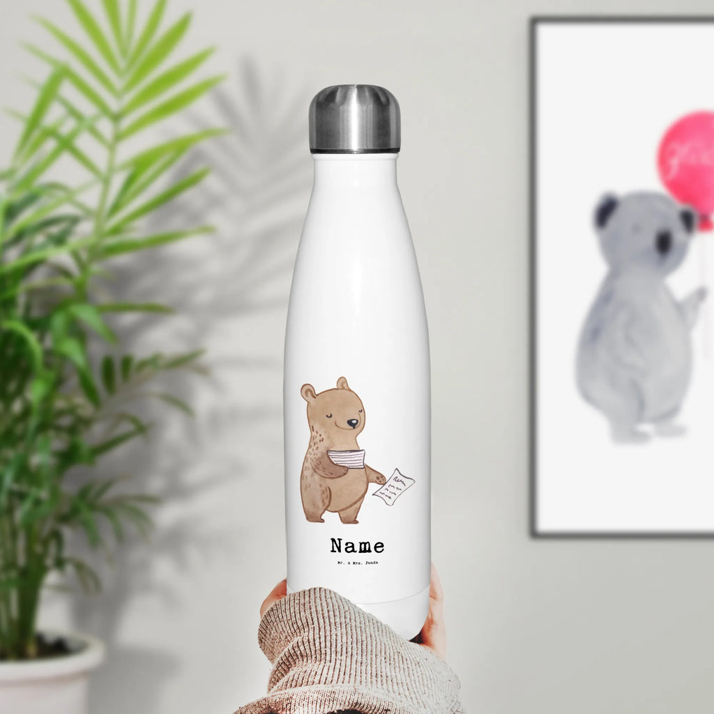 Personalised insulated bottle insolvency administrator heart gift, gift idea, best, farewell gift, passing exam, anniversary, retirement, promotion, job start, sayings, funny, profession