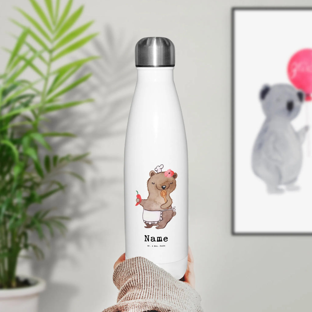 Personalised insulated bottle Chef Heart gift, gift idea, best, farewell gift, passing exam, anniversary, retirement, promotion, job start, sayings, funny, profession