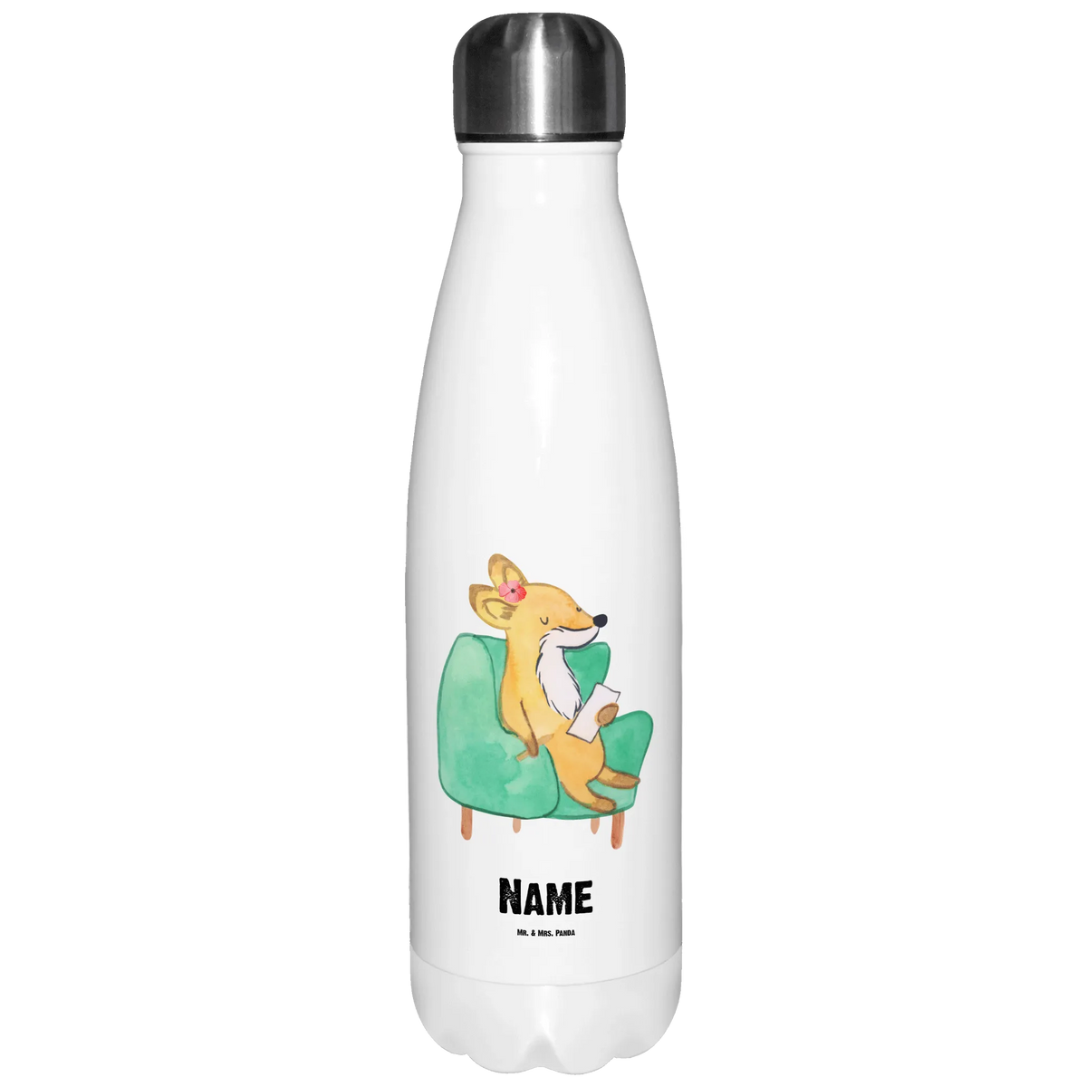 Personalised insulated bottle Psychologist heart gift, gift idea, best, farewell gift, passing exam, anniversary, retirement, promotion, job start, sayings, funny, profession