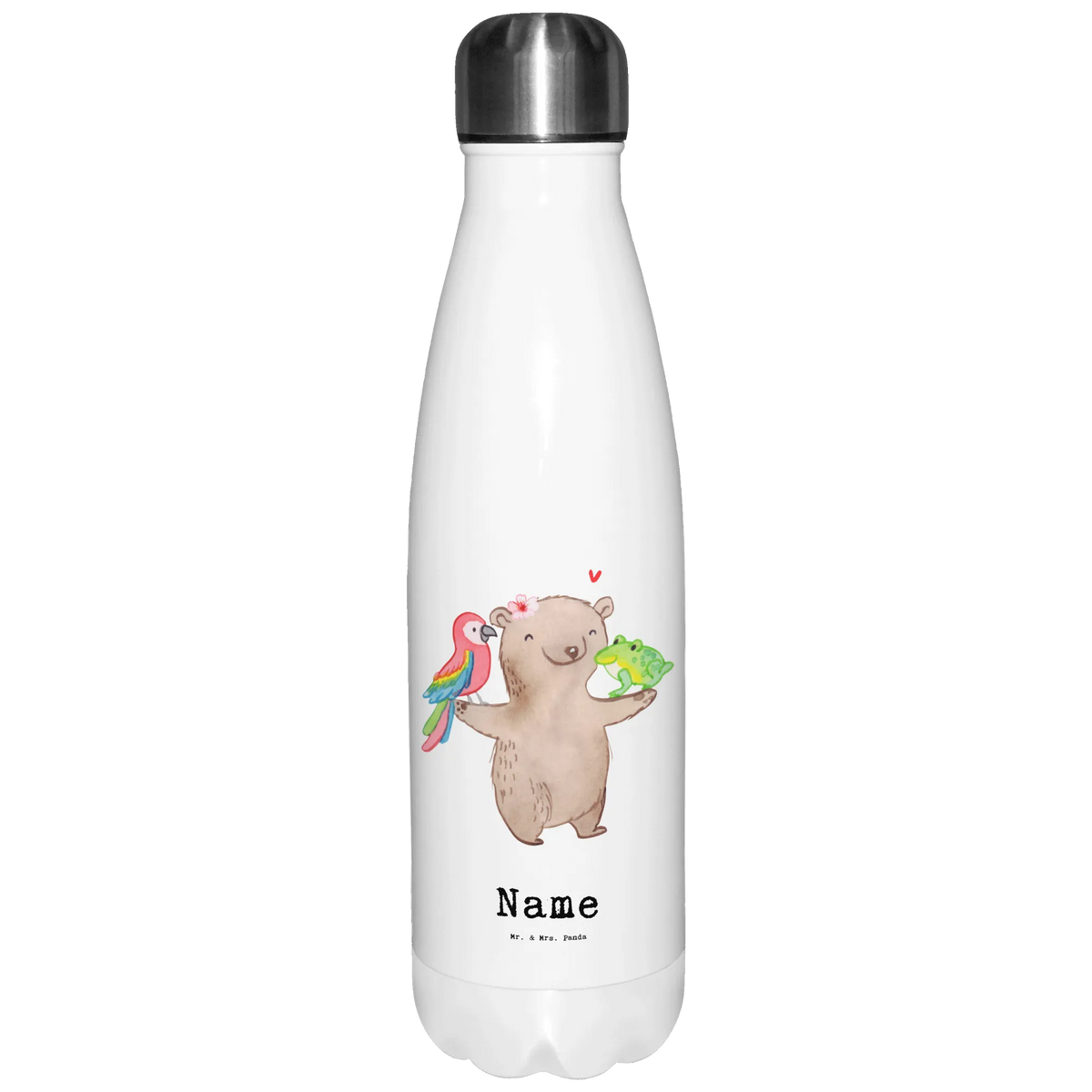 Personalised insulated bottle Animal Keeper Heart gift, gift idea, best, farewell gift, passing exam, anniversary, retirement, promotion, job start, sayings, funny, profession