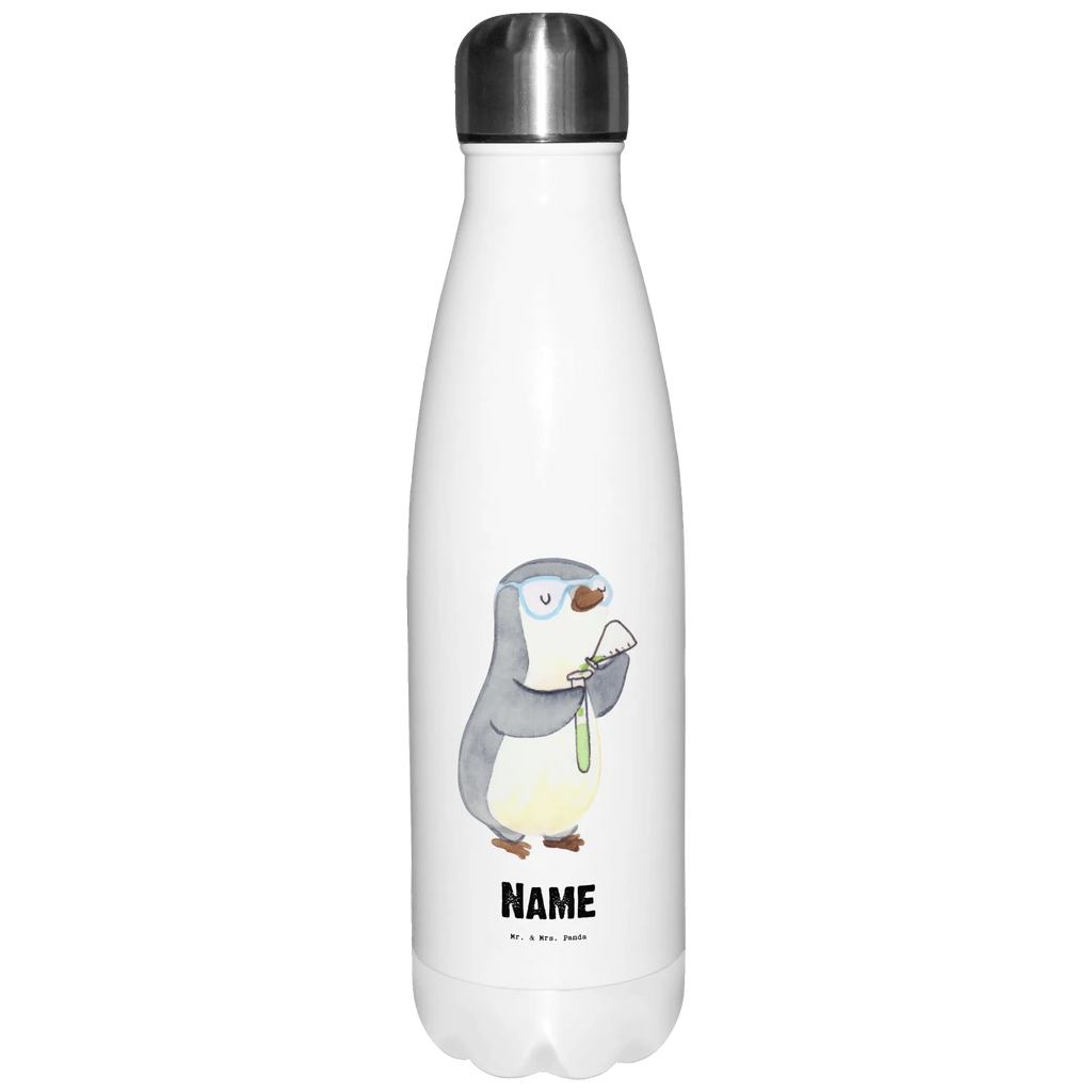 Personalised insulated bottle Chemical Laboratory Technician Heart gift, gift idea, best, farewell gift, passing exam, anniversary, retirement, promotion, job start, sayings, funny, profession