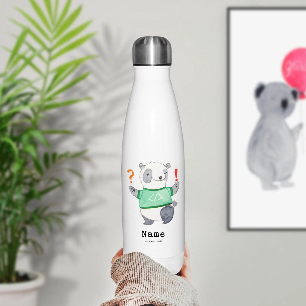Personalised insulated bottle Programmer Heart gift, gift idea, best, farewell gift, passing exam, anniversary, retirement, promotion, job start, sayings, funny, profession