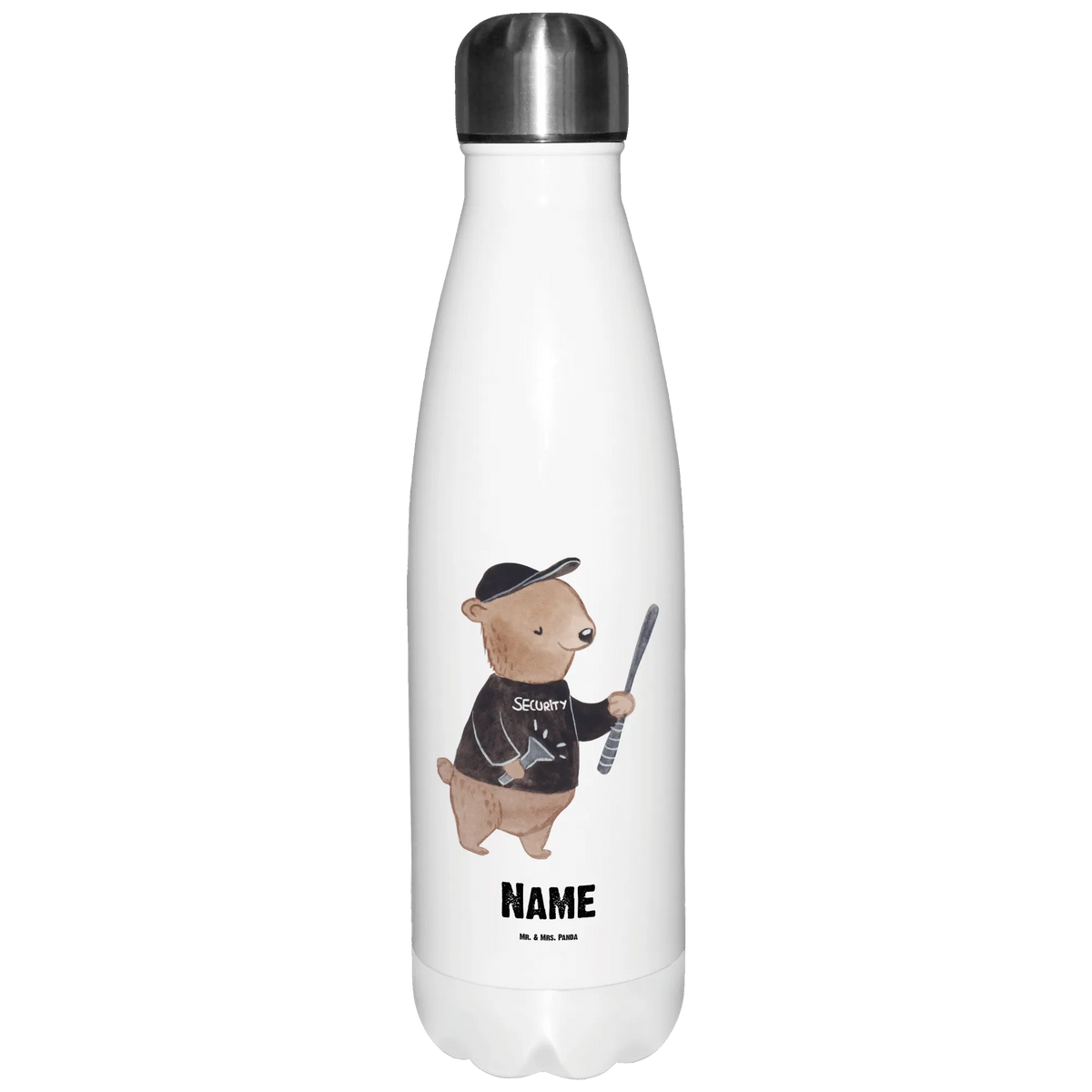Personalised insulated bottle Security Guard Heart gift, gift idea, best, farewell gift, passing exam, anniversary, retirement, promotion, job start, sayings, funny, profession