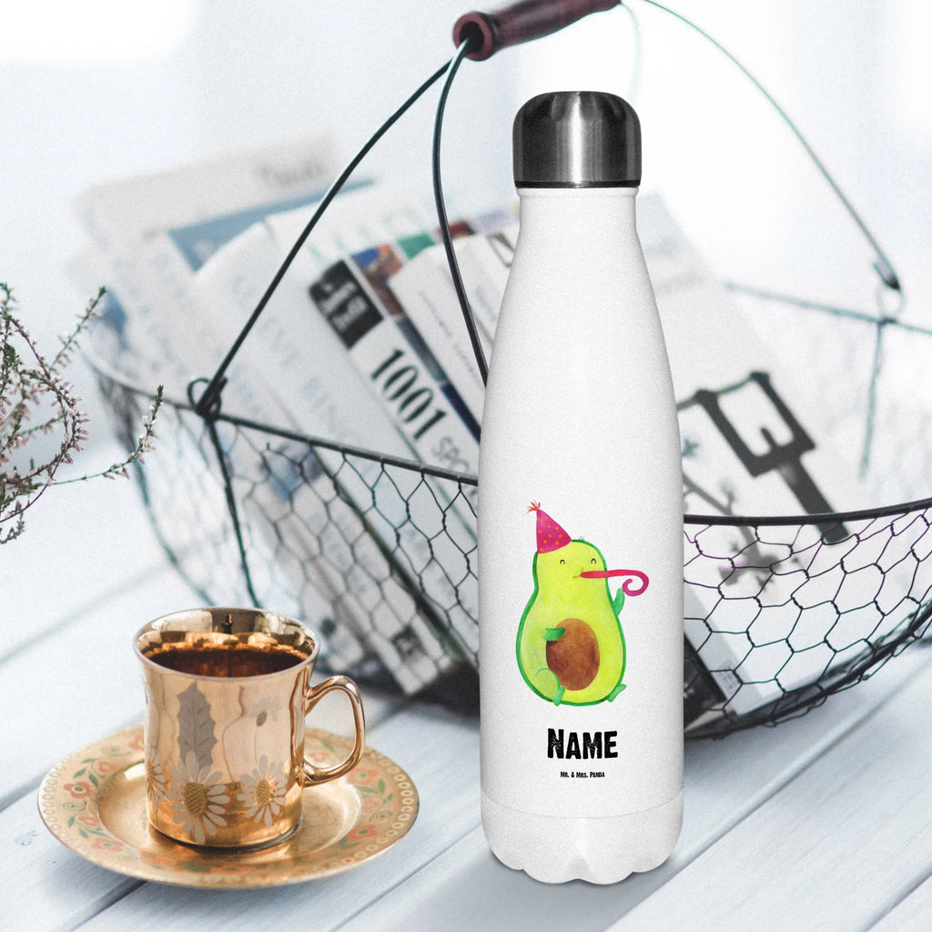 Personalised insulated bottle avocado Birthday avocado, vegetables