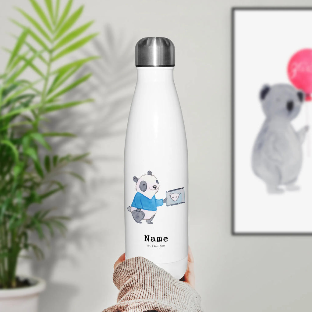 Personalised insulated bottle Radiologist heart gift, gift idea, best, farewell gift, passing exam, anniversary, retirement, promotion, job start, sayings, funny, profession