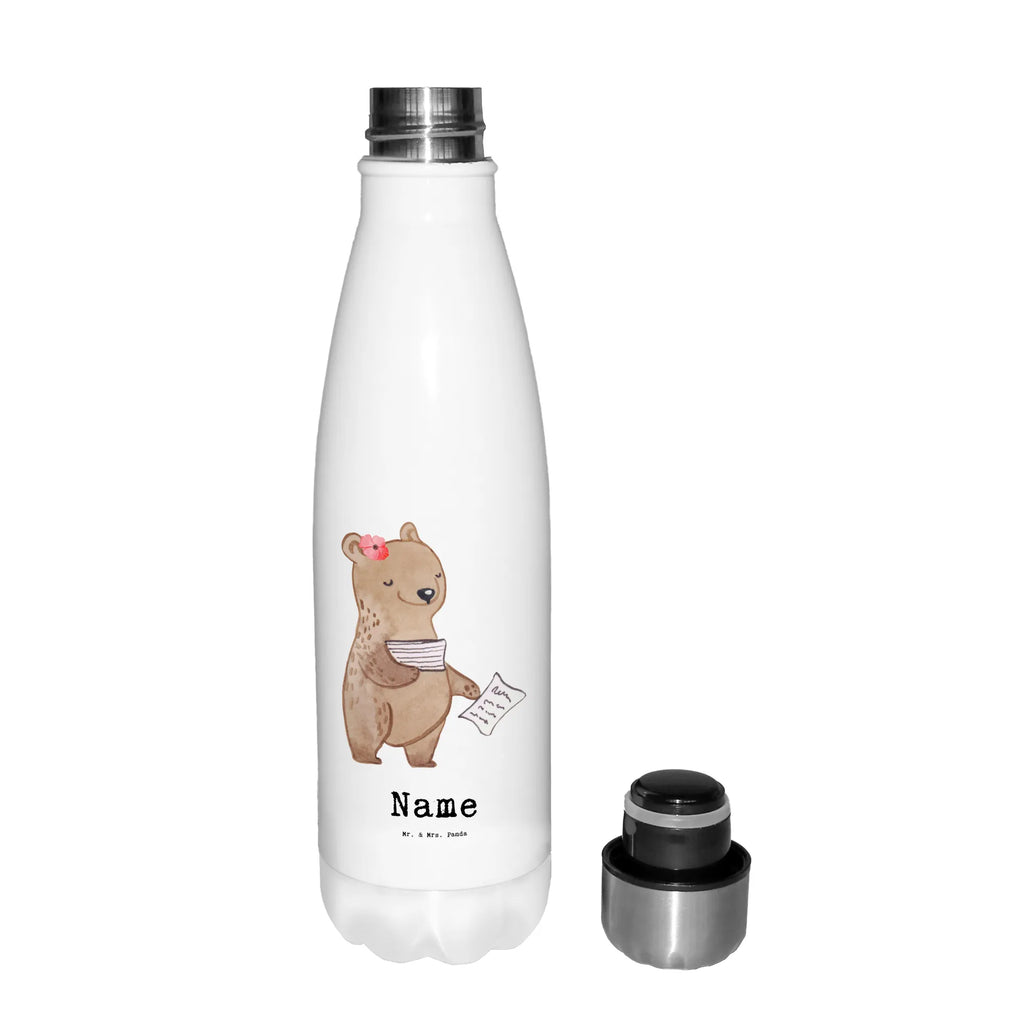 Personalised insulated bottle Bookkeeper Heart gift, gift idea, best, farewell gift, passing exam, anniversary, retirement, promotion, job start, sayings, funny, profession