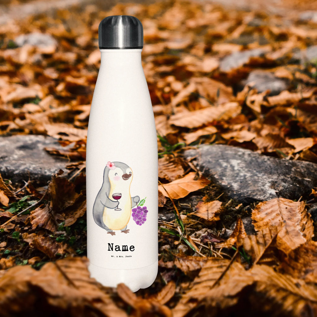 Personalised insulated bottle Wine Merchant heart gift, gift idea, best, farewell gift, passing exam, anniversary, retirement, promotion, job start, sayings, funny, profession