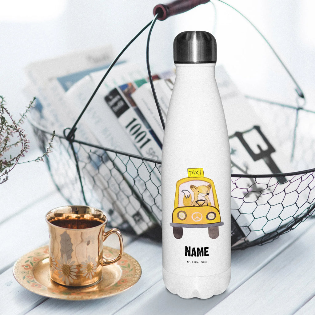 Personalised insulated bottle Taxi driver heart gift, gift idea, best, farewell gift, passing exam, anniversary, retirement, promotion, job start, sayings, funny, profession